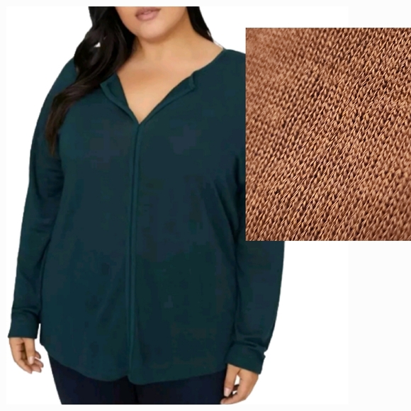 Sanctuary Curve Elina Split-Neck Lightweight pullover sweater size 1X - Picture 1 of 11